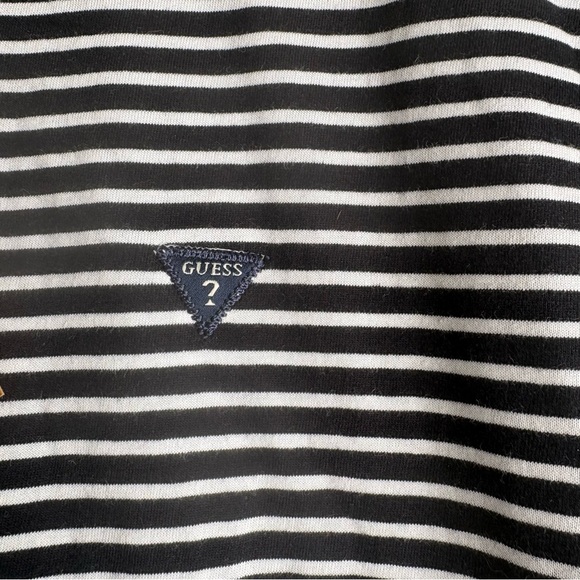GUESS Los Angeles Slim Fit Striped T-Shirt Men’s Large Black White NWT - Picture 4 of 6